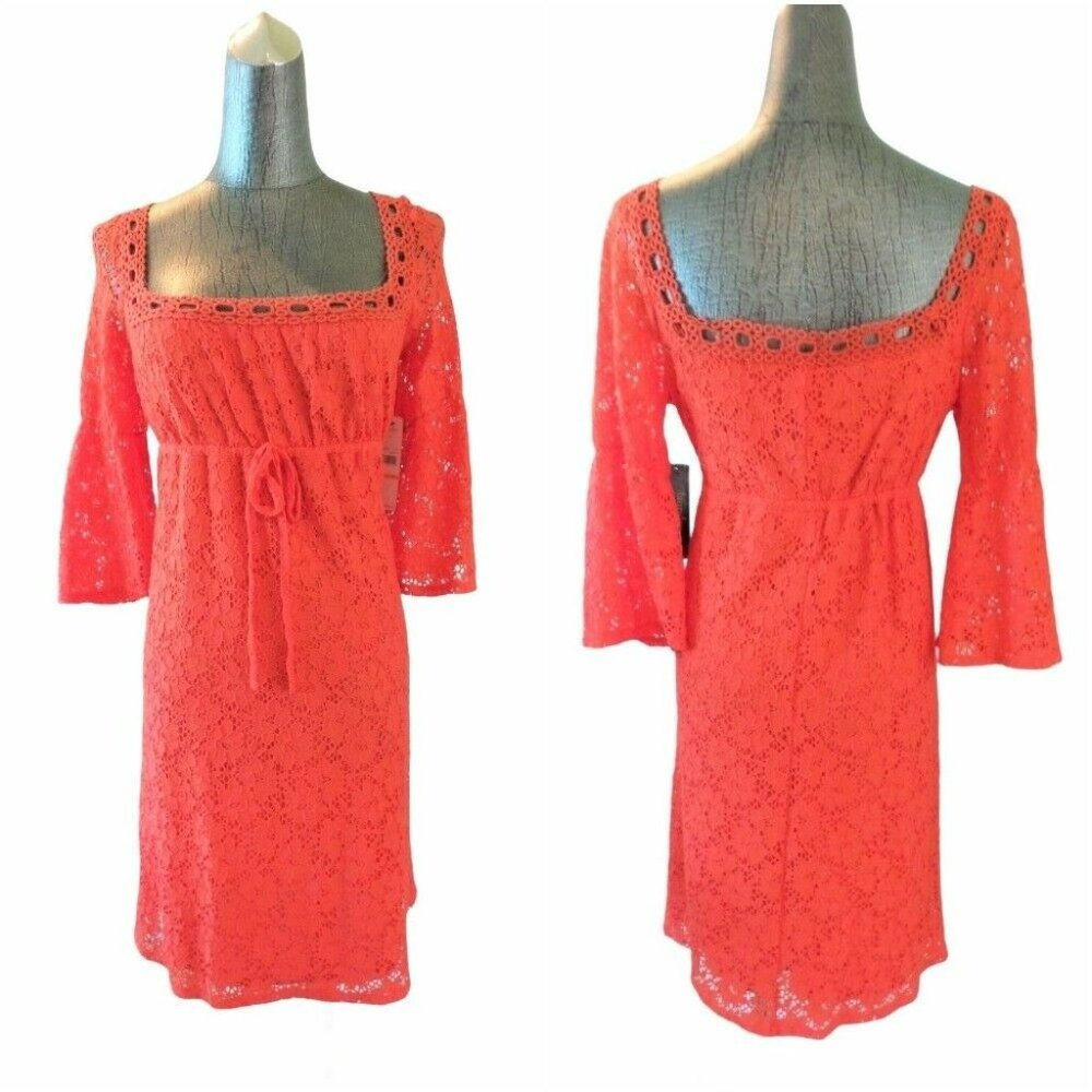 LAUNDRY BY SHELLI SEGAL Tigerlily Orange Dress